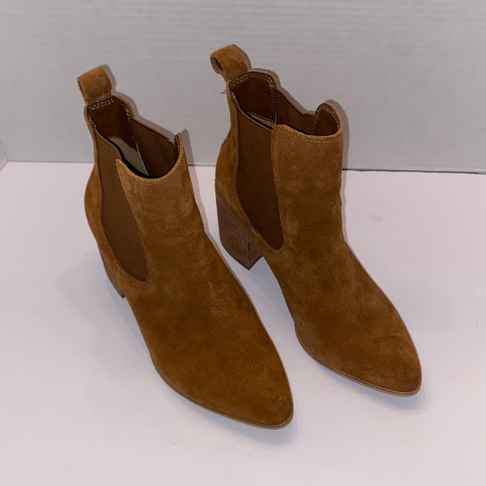 STEVE MADDEN, Style: ADDY, Leather Ankle Boots, Size: 6M, Color: Cognac - Picture 2 of 13